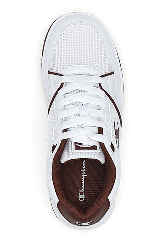 Weiße und rote Sneakers mit seitlichem Logo Champion RD18 Lite Mesh