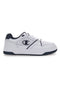 Weiße und blaue Sneakers mit seitlichem Logo Champion RD18 Virtue Low