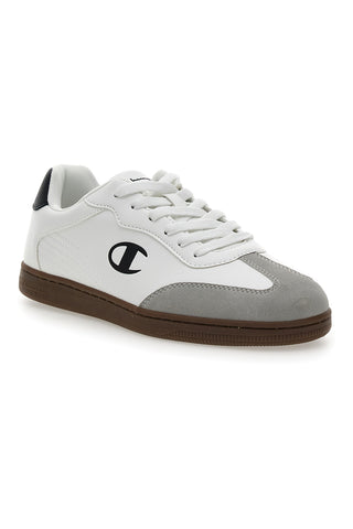 Sneakers Bianche Con Logo Laterale Champion Prestige Mix Material