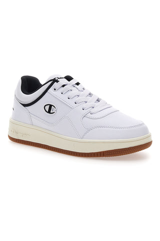 Sneakers Bianche e Nero con Suola in Gomma CHAMPION RD18 LOW