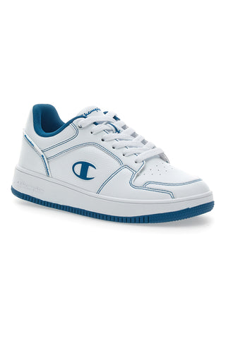 Sneakers Bianche e Azzurre Champion RD18 2 Low B Gs