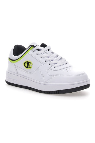 Weiße Sneakers mit blauen und gelben Details CHAMPION RD18 LOW G GS