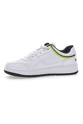 Sneakers Bianche con Dettagli Blu e Gialli CHAMPION RD18 LOW G GS