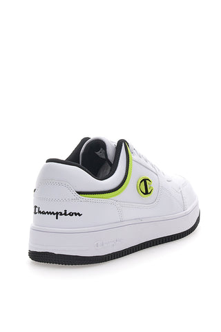 Sneakers Bianche con Dettagli Blu e Gialli CHAMPION RD18 LOW G GS