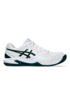 Weiße und grüne Tennisschuhe ASICS GEL-DEDICATE 8 CLAY
