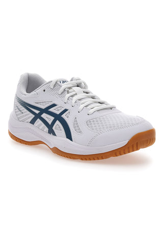 ASICS UPCOURT 6 Volleyballschuhe in Weiß und Blau