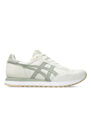 Cremefarbene und grüne Sneakers mit Ortholite-Einlegesohle ASICS Tiger Runner II