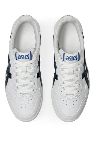Weiße Turnschuhe mit blauem Logo ASICS JAPAN S GS