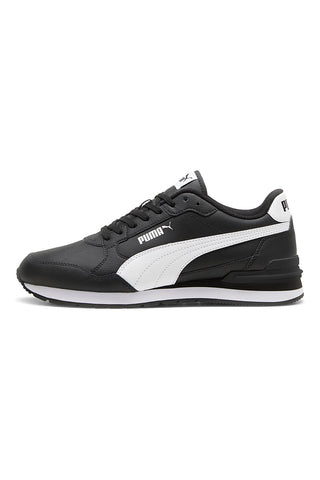 PUMA ST Runner v4 L – Schwarze Sneakers mit Obermaterial aus Leder