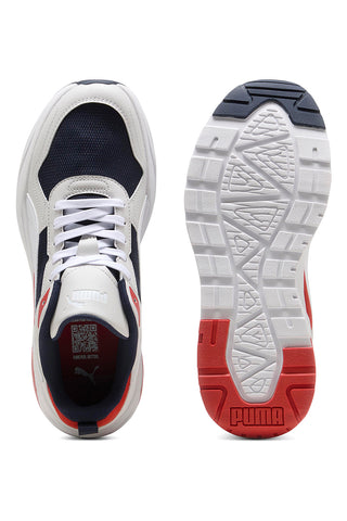 PUMA Trinity 2 LT Graue Sneakers mit roten und blauen Details