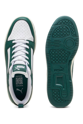 Sneakers Bianche e Verdi PUMA Rebound v6 Low