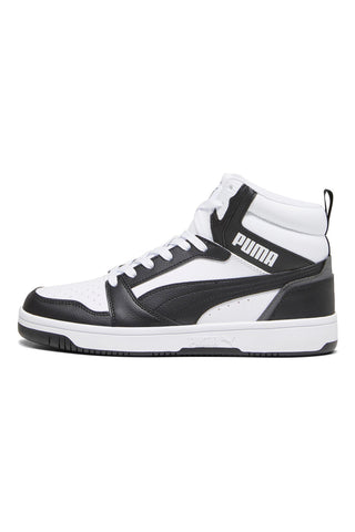 PUMA Rebound v6 Hohe Sneaker in Schwarz und Weiß