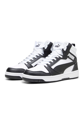 Sneakers Alte Bianche e Nere PUMA Rebound v6