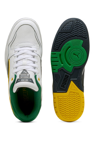 Puma Rebound Retro-Sneaker in Weiß und Grün