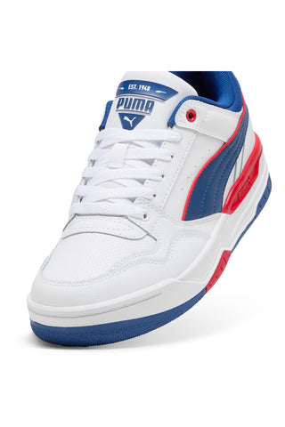 Puma Rebound Retro-Sneaker in Weiß und Blau