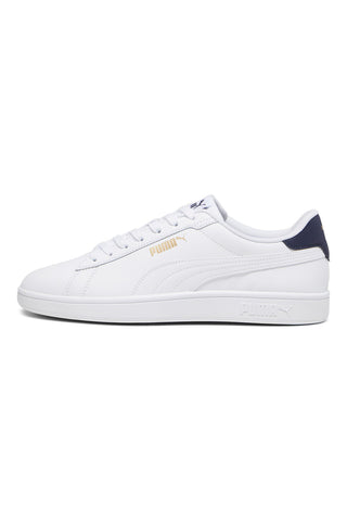 Puma – Smash 3 L – Weiße und blaue Turnschuhe