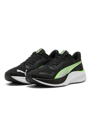 Puma – Pounce Lite – Laufschuhe in Schwarz und Limettengrün