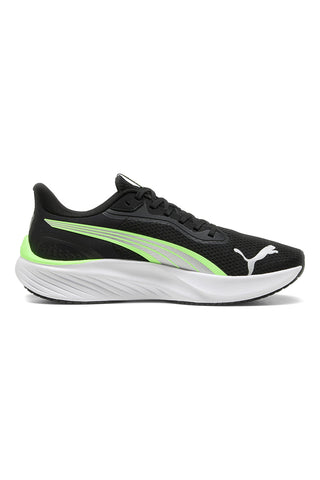 Puma – Pounce Lite – Laufschuhe in Schwarz und Limettengrün