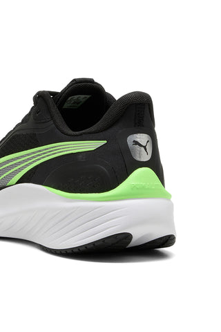 Puma – Pounce Lite – Laufschuhe in Schwarz und Limettengrün