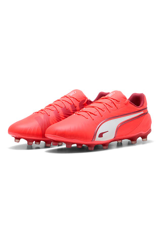 Scarpe da Calcio Rosse per Terreni Sintetici e Naturali Puma King Match FG/AG