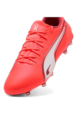 Scarpe da Calcio Rosse per Terreni Sintetici e Naturali Puma King Match FG/AG
