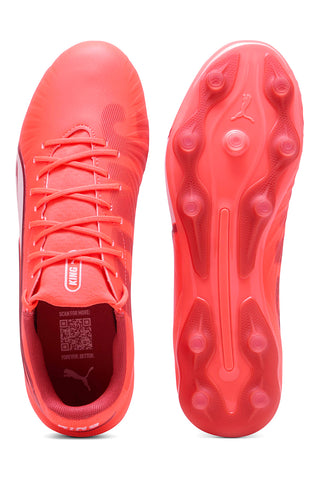 Scarpe da Calcio Rosse per Terreni Sintetici e Naturali Puma King Match FG/AG