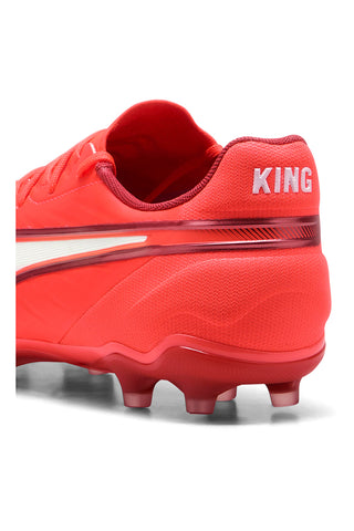 Scarpe da Calcio Rosse per Terreni Sintetici e Naturali Puma King Match FG/AG