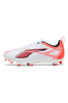 Scarpe da Calcio Bianche e Rosse per Terreni Naturali e Sintetici Puma ULTRA 5 PLAY FG/AG Jr