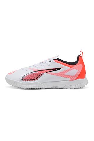 Weiße und rote Hallen-Futsalschuhe PUMA ULTRA 5 PLAY TT Jr