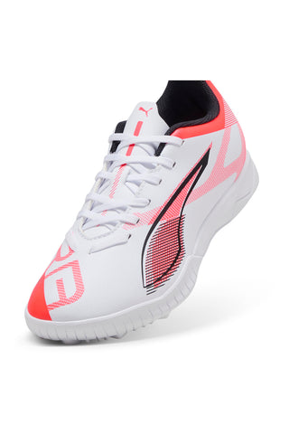 Weiße und rote Hallen-Futsalschuhe PUMA ULTRA 5 PLAY TT Jr