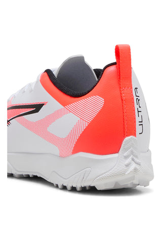 Weiße und rote Hallen-Futsalschuhe PUMA ULTRA 5 PLAY TT Jr