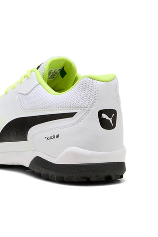 Puma TRUCO III TT Futsalschuhe in Weiß und Neongelb