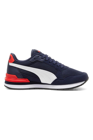 Blaue und rote Turnschuhe Puma St Runner V4 Mesh Jr