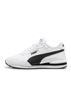 Sneakers Bianche e Nere con Tomaia in Pelle Puma ST Runner v4 L Jr