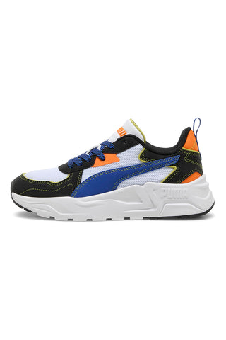 Weiße Sneakers mit blauen und orangefarbenen Details PUMA TRINITY LITE STARBLITZ JR