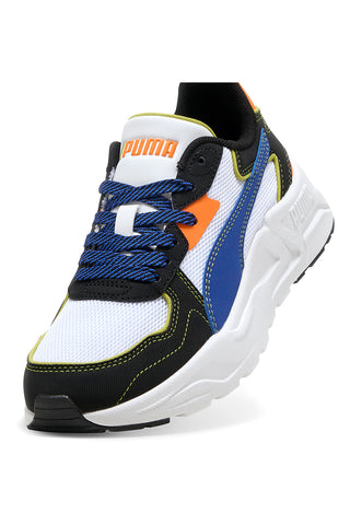 Sneakers Bianche con Dettagli Blu e Arancione PUMA TRINITY LITE STARBLITZ JR