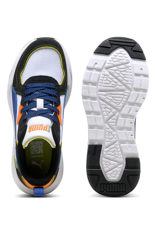 Weiße Sneakers mit blauen und orangefarbenen Details PUMA TRINITY LITE STARBLITZ JR