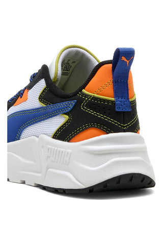 Sneakers Bianche con Dettagli Blu e Arancione PUMA TRINITY LITE STARBLITZ JR