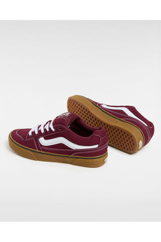 Burgunderrote Sneakers mit Schnürsenkeln von Vans Caldrone