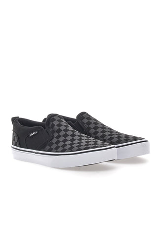 Schwarze und weiße Vans Asher Sneakers