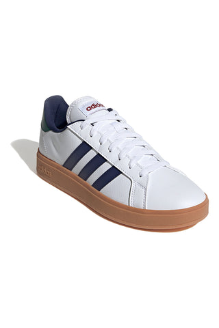 Weiße Sneakers mit blauen und grünen Details ADIDAS Grand Court Base 2.0