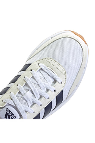 Weiße Sneakers mit blauen Streifen ADIDAS Run 50s