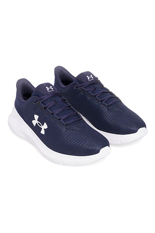 Schwarze Laufschuhe mit weißer Sohle Under Armour Hovr DS Ridge TR