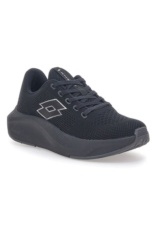 Schwarze Sport-Sneaker mit Mesh-Obermaterial und Air Memory Foam-Innensohle LOTTO SPEEDRIDE 900