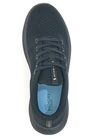 Schwarze Sport-Sneaker mit Mesh-Obermaterial und Air Memory Foam-Innensohle LOTTO SPEEDRIDE 900