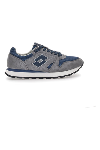 Graue und blaue Sneakers mit Air Memory Foam Lotto Trainer Amf Msh
