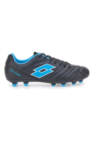 Schwarze Fußballschuhe mit blauen Details LOTTO STADIO 705 FG