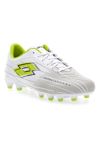 Weiß-limettengrüne Stollen-Fußballschuhe LOTTO SOLISTA 700 IX