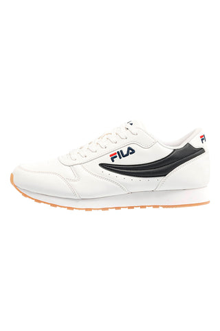 Weiße und blaue Sneakers mit herausnehmbarer Fila Orbit-Einlegesohle