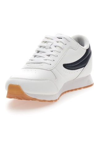 Weiße und blaue Sneakers mit herausnehmbarer Fila Orbit-Einlegesohle